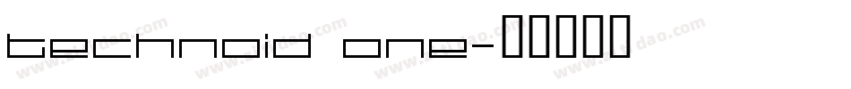 technoid one字体转换
